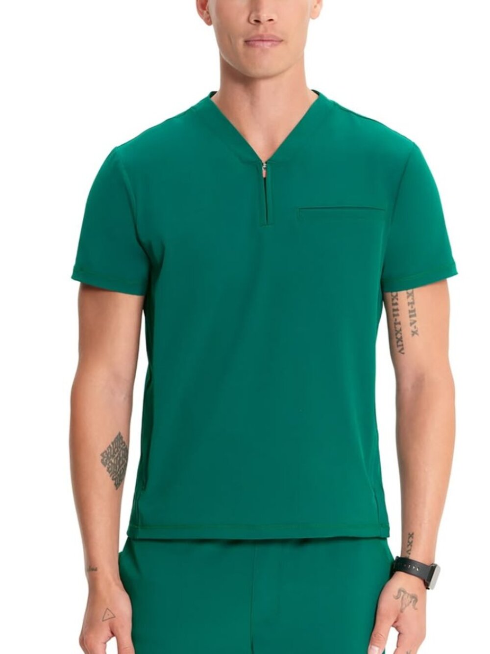 NWT Cherokee Infinity Men's GNR8 V Neck Scrub Top in Hunter Green Size XS